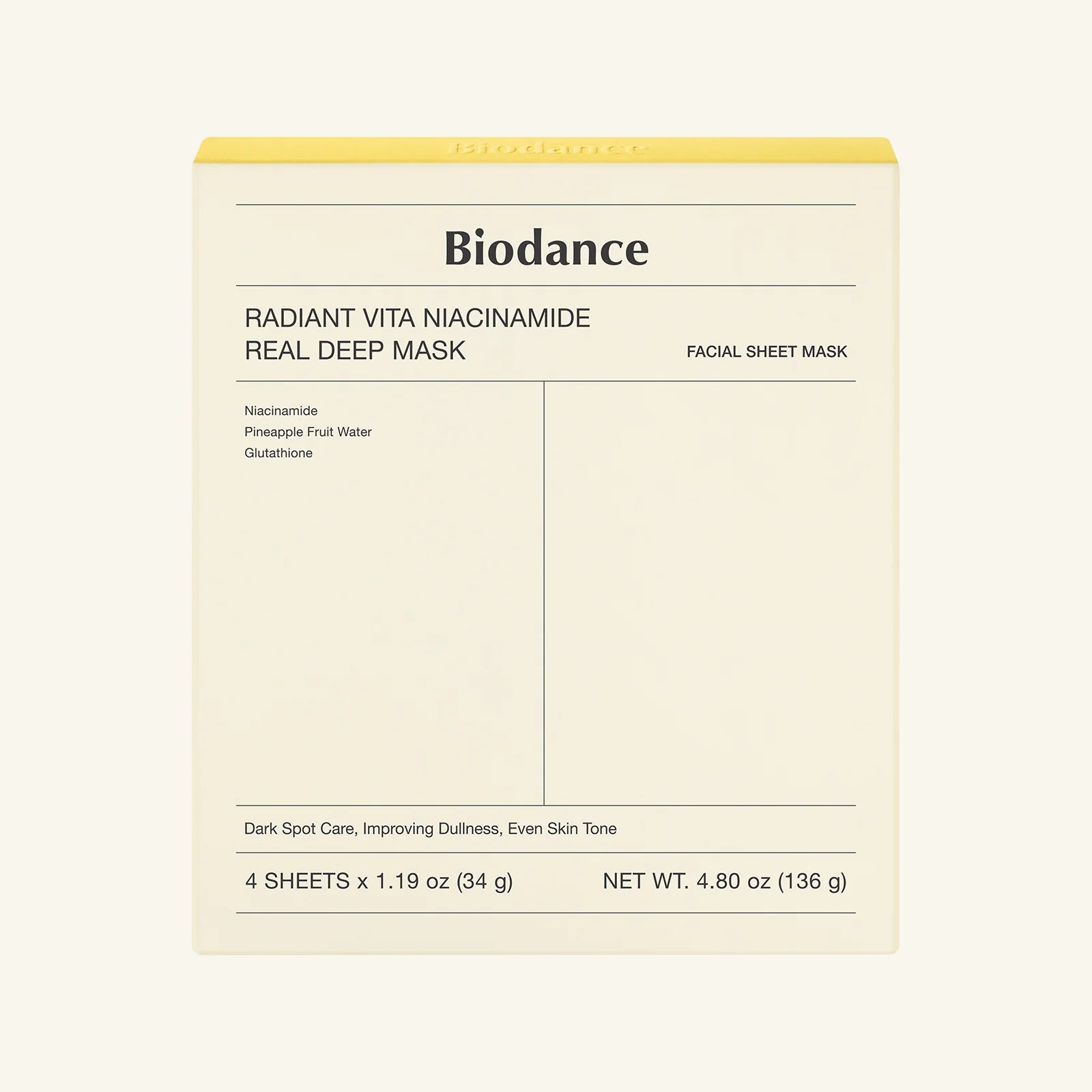Biodance - Radiant Vita Niacinamide Real Deep Mask