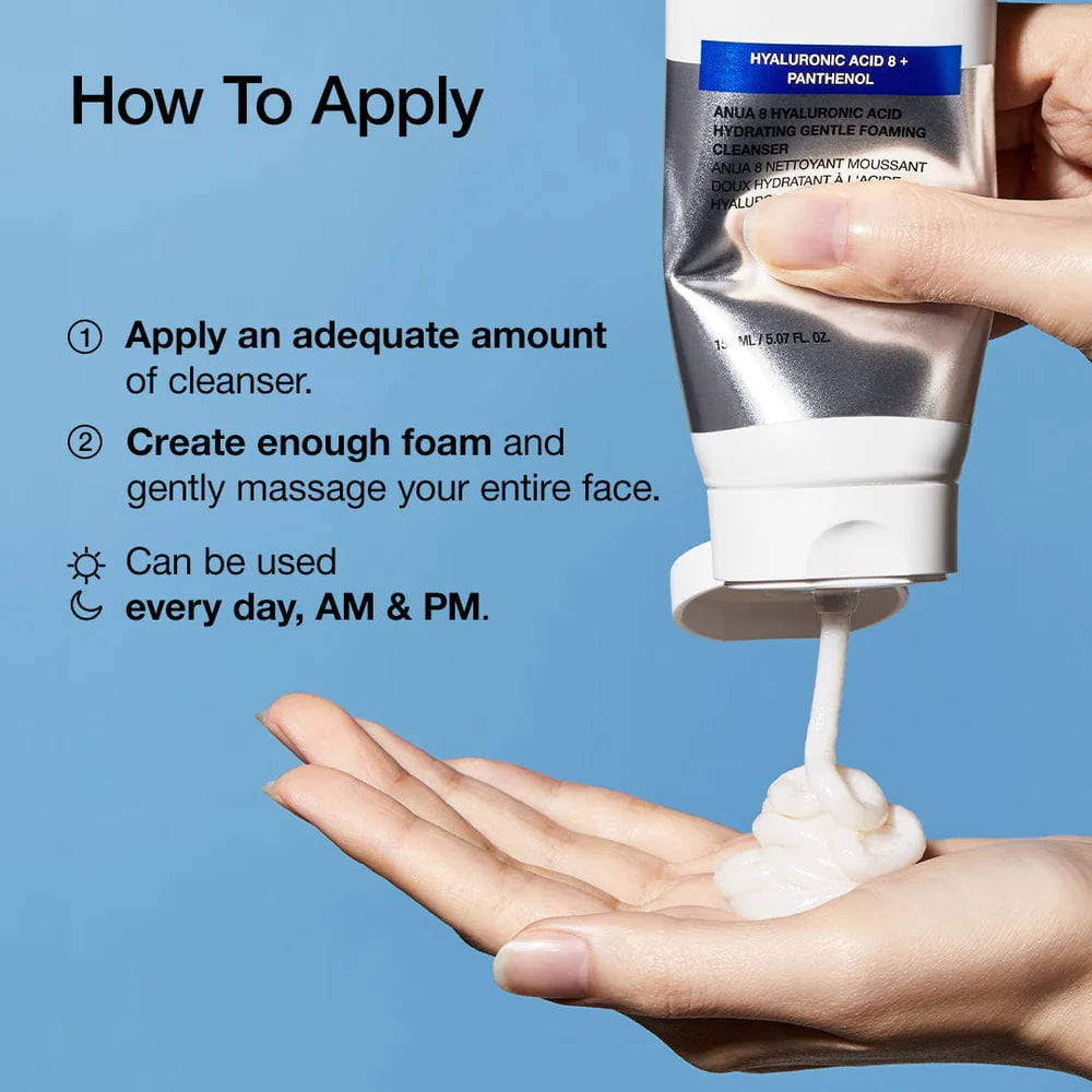 ANUA - 8 Hyaluronic Acid Moisturizing Gentle Foaming Cleanser